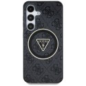 Guess 4G Glitter Triangle Buttons MagSafe - Etui do Samsung Galaxy S25+ (czarny)