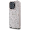 Guess 4G Ring Classic Logo MagSafe - Etui iPhone 16 Pro Max (różowy)
