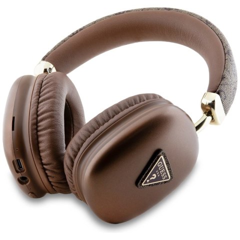 Guess 4G Triangle Logo - Bezprzewodowe słuchawki nauszne Bluetooth V5.3 (brązowy) Guess 4G Triangle Logo - Bezprzewodowe słuchawki nauszne Bluetooth V5.3 (brązowy)