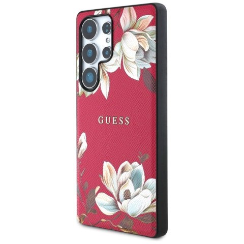 Guess Grained Printed Flower Pattern MagSafe - Etui do Samsung Galaxy S25 Ultra (fuksja) Guess Grained Printed Flower Pattern MagSafe - Etui do Samsung Galaxy S25 Ultra (fuksja)