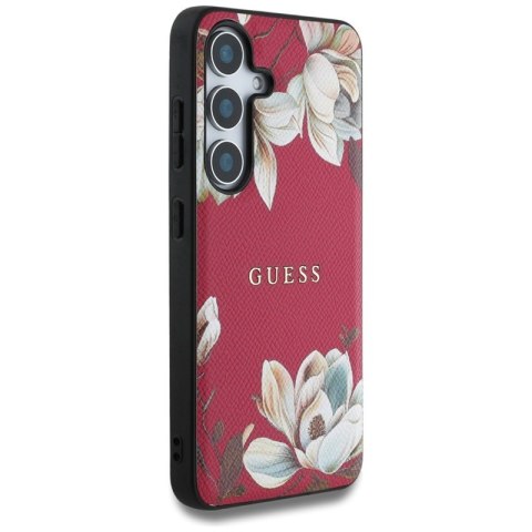 Guess Grained Printed Flower Pattern MagSafe - Etui do Samsung Galaxy S25 (fuksja) Guess Grained Printed Flower Pattern MagSafe - Etui do Samsung Galaxy S25 (fuksja)