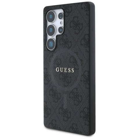 Guess Leather 4G Colored Ring Classic Logo MagSafe - Etui do Samsung Galaxy S25 Ultra (czarny) Guess Leather 4G Colored Ring Classic Logo MagSafe - Etui do Samsung Galaxy S25 Ultra (czarny)