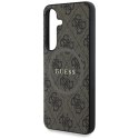 Guess Leather 4G Colored Ring Classic Logo MagSafe - Etui do Samsung Galaxy S25 (brązowy)