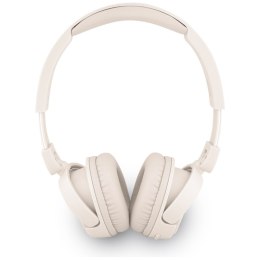 Guess Metal Logo Script - Bezprzewodowe słuchawki nauszne Bluetooth V5.3 (beżowy)
