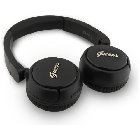 Guess Metal Logo Script - Bezprzewodowe słuchawki nauszne Bluetooth V5.3 (czarny) Guess Metal Logo Script - Bezprzewodowe słuchawki nauszne Bluetooth V5.3 (czarny)