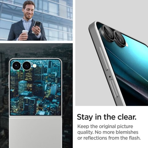 Spigen Optik Pro HD GLAS.TR EZ Fit Camera Protector 2-Pack - Szkło ochronne na obiektyw do Samsung Galaxy Z Flip 7 (Czarny) Spigen Optik Pro HD GLAS.TR EZ Fit Camera Protector 2-Pack - Szkło ochronne na obiektyw do Samsung Galaxy Z Flip 7 (Czarny)