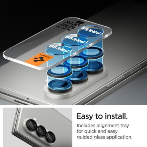 Spigen Optik Pro HD GLAS.TR EZ Fit Camera Protector 2-Pack - Szkło ochronne na obiektyw do Samsung Galaxy Z Fold 7 (2 szt)(Czarn Spigen Optik Pro HD GLAS.TR EZ Fit Camera Protector 2-Pack - Szkło ochronne na obiektyw do Samsung Galaxy Z Fold 7 (2 szt)(Czarn