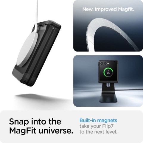 Spigen Tough Armor Pro Mag MagSafe - Etui do Samsung Galaxy Z Flip 7 (Black) Spigen Tough Armor Pro Mag MagSafe - Etui do Samsung Galaxy Z Flip 7 (Black)