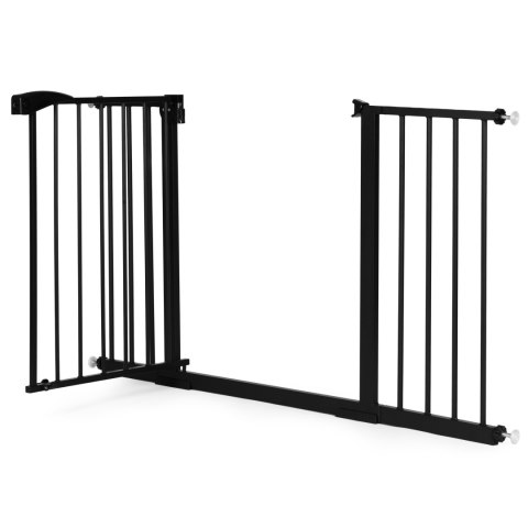 Bramka barierka zabezpieczająca 74-132 cm na schody i drzwi stal dodatkowe panele czarna ECOTOYS Bramka barierka zabezpieczająca 74-132 cm na schody i drzwi stal dodatkowe panele czarna ECOTOYS