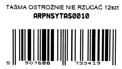 TAŚMA OSTROŻNIE NIE RZUCAĆ 12SZT TAŚMA OSTROŻNIE NIE RZUCAĆ 12SZT