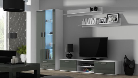 Witryna SOHO S6 2D2S biały/ szary połysk Witryna SOHO S6 2D2S biały/ szary połysk