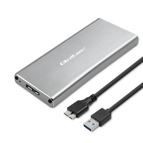QOLTEC OBUDOWA NA DYSK M.2 SSD | SATA | NGFF | USB 3.0 | SUPER SPEED 5GB/S | 2TB | SREBRNY QOLTEC OBUDOWA NA DYSK M.2 SSD | SATA | NGFF | USB 3.0 | SUPER SPEED 5GB/S | 2TB | SREBRNY