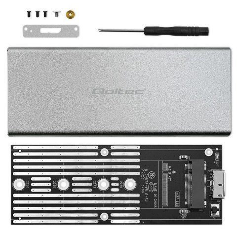 QOLTEC OBUDOWA NA DYSK M.2 SSD | SATA | NGFF | USB 3.0 | SUPER SPEED 5GB/S | 2TB | SREBRNY QOLTEC OBUDOWA NA DYSK M.2 SSD | SATA | NGFF | USB 3.0 | SUPER SPEED 5GB/S | 2TB | SREBRNY