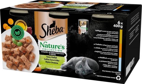 SHEBA Mix smaków w zestawie - mokra karma dla kota - 6x400 g SHEBA Mix smaków w zestawie - mokra karma dla kota - 6x400 g