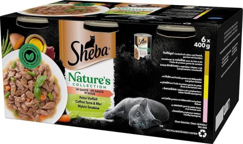 SHEBA wybór smaków w sosie - mokra karma dla kota - 6x400 g SHEBA wybór smaków w sosie - mokra karma dla kota - 6x400 g