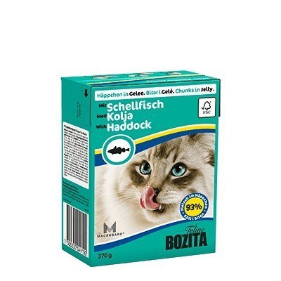 BOZITA Mięsne kawałki z łupaczem w galaretce 370g BOZITA Mięsne kawałki z łupaczem w galaretce 370g