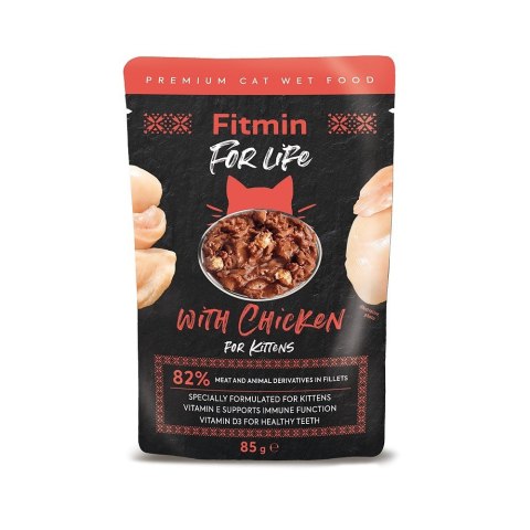 Fitmin For Life z kurczakiem w sosie - mokra karma dla kociąt - 85 g Fitmin For Life z kurczakiem w sosie - mokra karma dla kociąt - 85 g