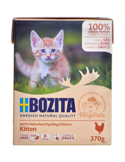 BOZITA Chunks in sauce - mokra karma dla kociąt - 370g BOZITA Chunks in sauce - mokra karma dla kociąt - 370g
