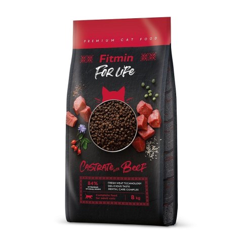 FITMIN For Life Castrate Beef - sucha karma dla kota - 8 kg FITMIN For Life Castrate Beef - sucha karma dla kota - 8 kg