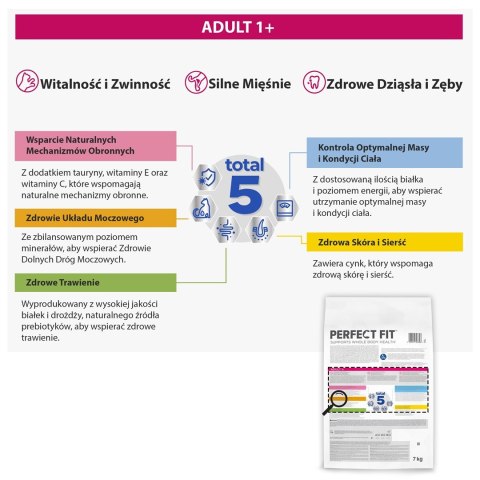 PERFECT FIT Adult sucha karma dla kota z wołowiną 7 kg PERFECT FIT Adult sucha karma dla kota z wołowiną 7 kg