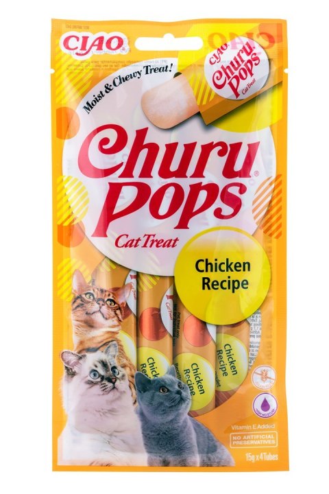 INABA Churu Pops Kurczak - przysmak dla kota - 4x15 g INABA Churu Pops Kurczak - przysmak dla kota - 4x15 g