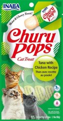 INABA Churu Pops Tuńczyk z kurczakiem - przysmak dla kota - 4x15 g