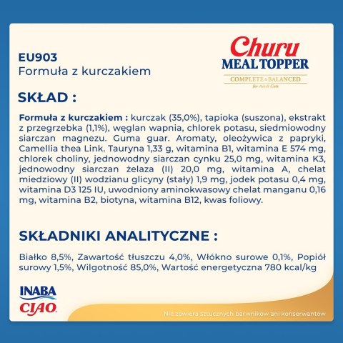 INABA MEAL TOPPER Kurczak - kot 4x14g INABA MEAL TOPPER Kurczak - kot 4x14g