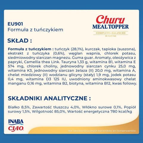 INABA MEAL TOPPER Tuńczyk - kot 4x14g INABA MEAL TOPPER Tuńczyk - kot 4x14g