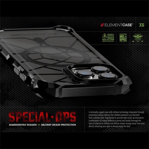 Element Case Special Ops X5 MagSafe - Pancerne etui iPhone 14 Plus (Mil-Spec Drop Protection) (Smoke/Black) Element Case Special Ops X5 MagSafe - Pancerne etui iPhone 14 Plus (Mil-Spec Drop Protection) (Smoke/Black)