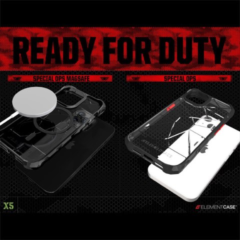 Element Case Special Ops X5 MagSafe - Pancerne etui iPhone 14 Plus (Mil-Spec Drop Protection) (Smoke/Black) Element Case Special Ops X5 MagSafe - Pancerne etui iPhone 14 Plus (Mil-Spec Drop Protection) (Smoke/Black)