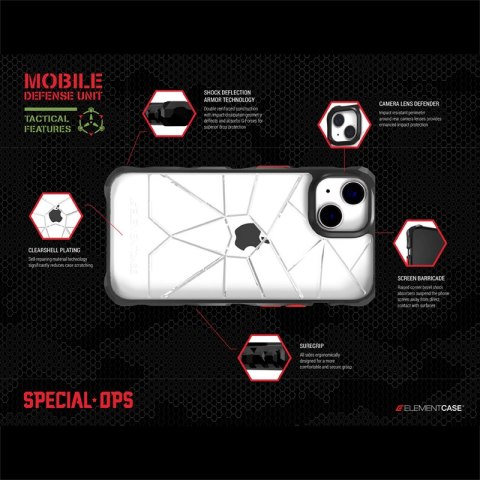 Element Case Special Ops X5 MagSafe - Pancerne etui iPhone 14 Plus (Mil-Spec Drop Protection) (Smoke/Black) Element Case Special Ops X5 MagSafe - Pancerne etui iPhone 14 Plus (Mil-Spec Drop Protection) (Smoke/Black)