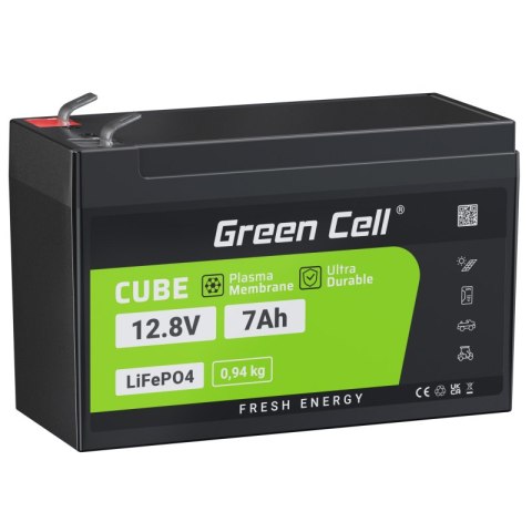 Green Cell - Akumulator LiFePO4 12V 12.8V 7Ah do systemów fotowoltaicznych, kamperów i łódek Green Cell - Akumulator LiFePO4 12V 12.8V 7Ah do systemów fotowoltaicznych, kamperów i łódek