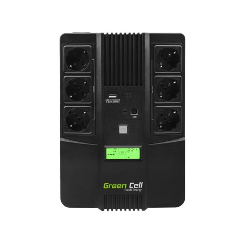 Green Cell - Zasilacz awaryjny UPS AiO 800VA 480W Green Cell - Zasilacz awaryjny UPS AiO 800VA 480W