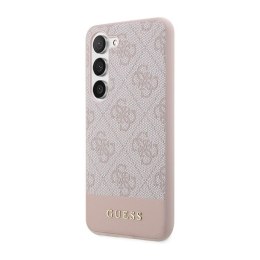 Guess 4G Bottom Stripe Metal Logo Collection - Etui Samsung Galaxy S23 (różowy)