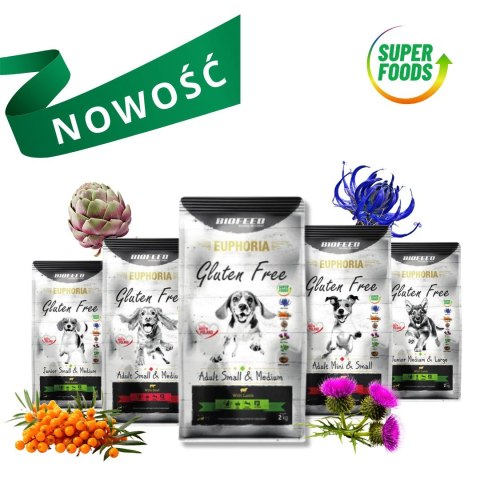 BIOFEED Euphoria G-F MINI&SMALL wołowina 12kg BIOFEED Euphoria G-F MINI&SMALL wołowina 12kg