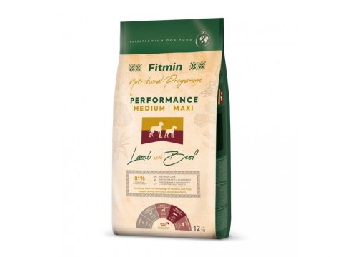 FITMIN medium maxi performance jagnięcina z wołowiną - sucha karma dla psa - 12kg FITMIN medium maxi performance jagnięcina z wołowiną - sucha karma dla psa - 12kg