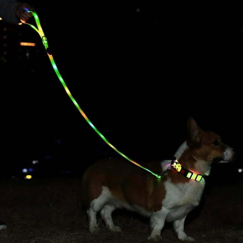 DOGGYVILLAGE SMYCZ Z KOLOROWĄ ILUMINACJĄ LED CZARNA MT7119 DOGGYVILLAGE SMYCZ Z KOLOROWĄ ILUMINACJĄ LED CZARNA MT7119