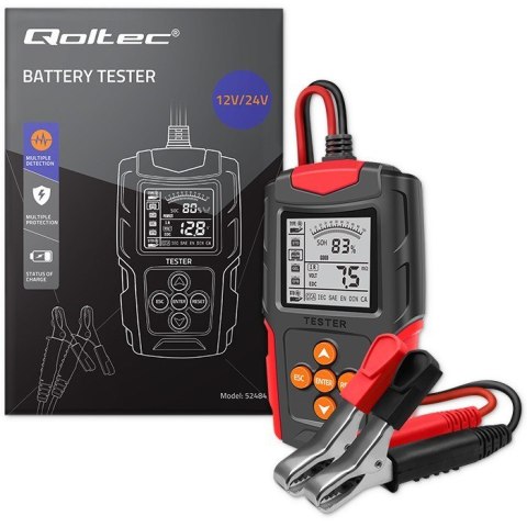 QOLTEC TESTER AKUMULATORA Z WYŚWIETLACZEM LCD |12V | 24V | 3AH-200AH QOLTEC TESTER AKUMULATORA Z WYŚWIETLACZEM LCD |12V | 24V | 3AH-200AH