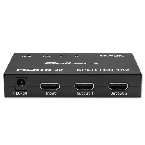 QOLTEC ROZDZIELACZ SPLITTER 2XHDMI 4KX2K | 3.4GB/S QOLTEC ROZDZIELACZ SPLITTER 2XHDMI 4KX2K | 3.4GB/S