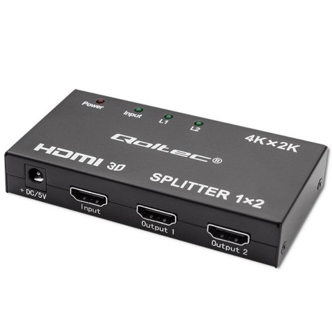 QOLTEC ROZDZIELACZ SPLITTER 2XHDMI 4KX2K | 3.4GB/S QOLTEC ROZDZIELACZ SPLITTER 2XHDMI 4KX2K | 3.4GB/S